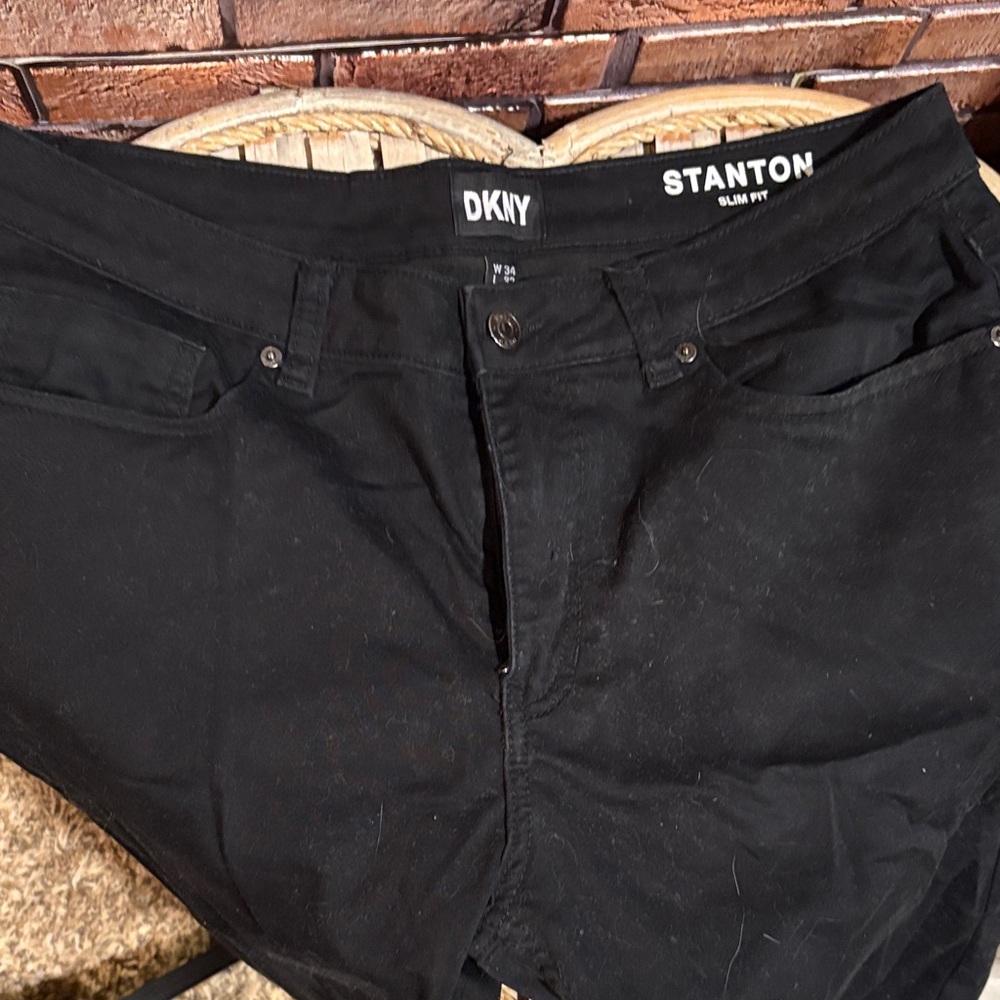 DKNY Stanton Slim Fit Black Pants